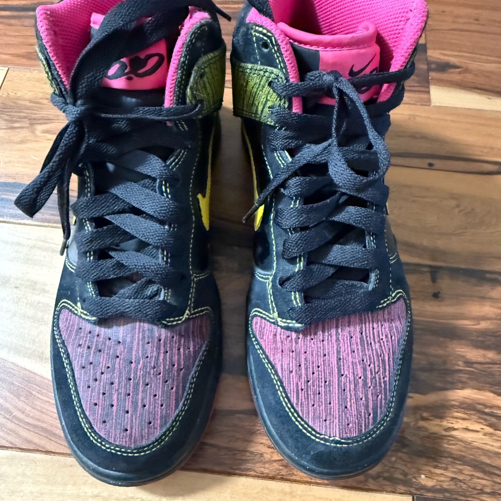 Nike Dunk High 6.0 Retro Black and Pink High-Top Sneakers